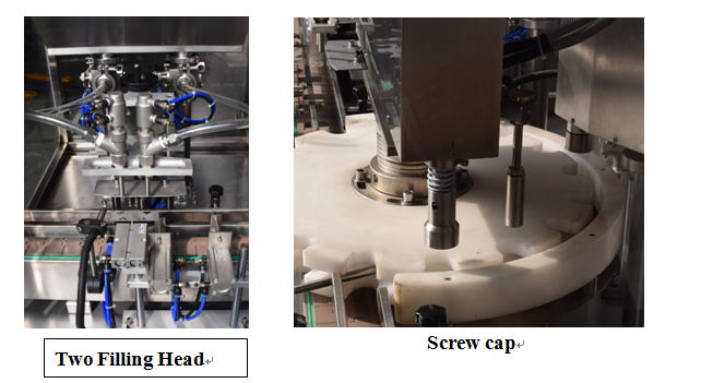 Peiriant llenwi a chapio hylif potel surop KPGX-1 ar gyfer cyffuriau