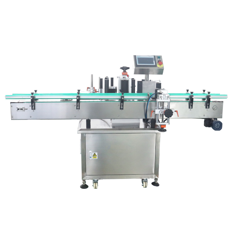 peiriant labelu sticer potel crwn awtomatig
